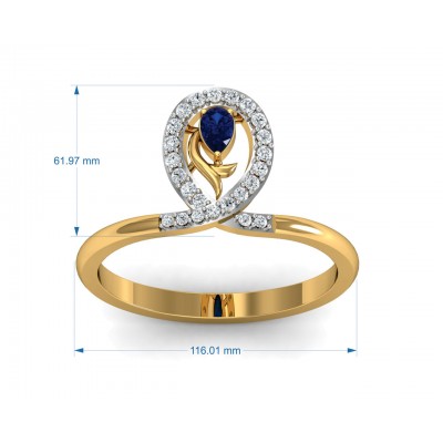 Tarini Blue Sapphire & Diamond Ring
